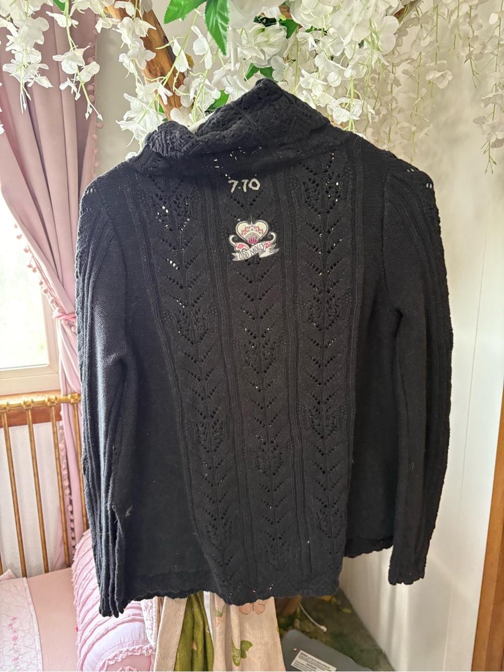 Odd Molly Black Knit Cowl Neck Sweater - Picture 5 of 8